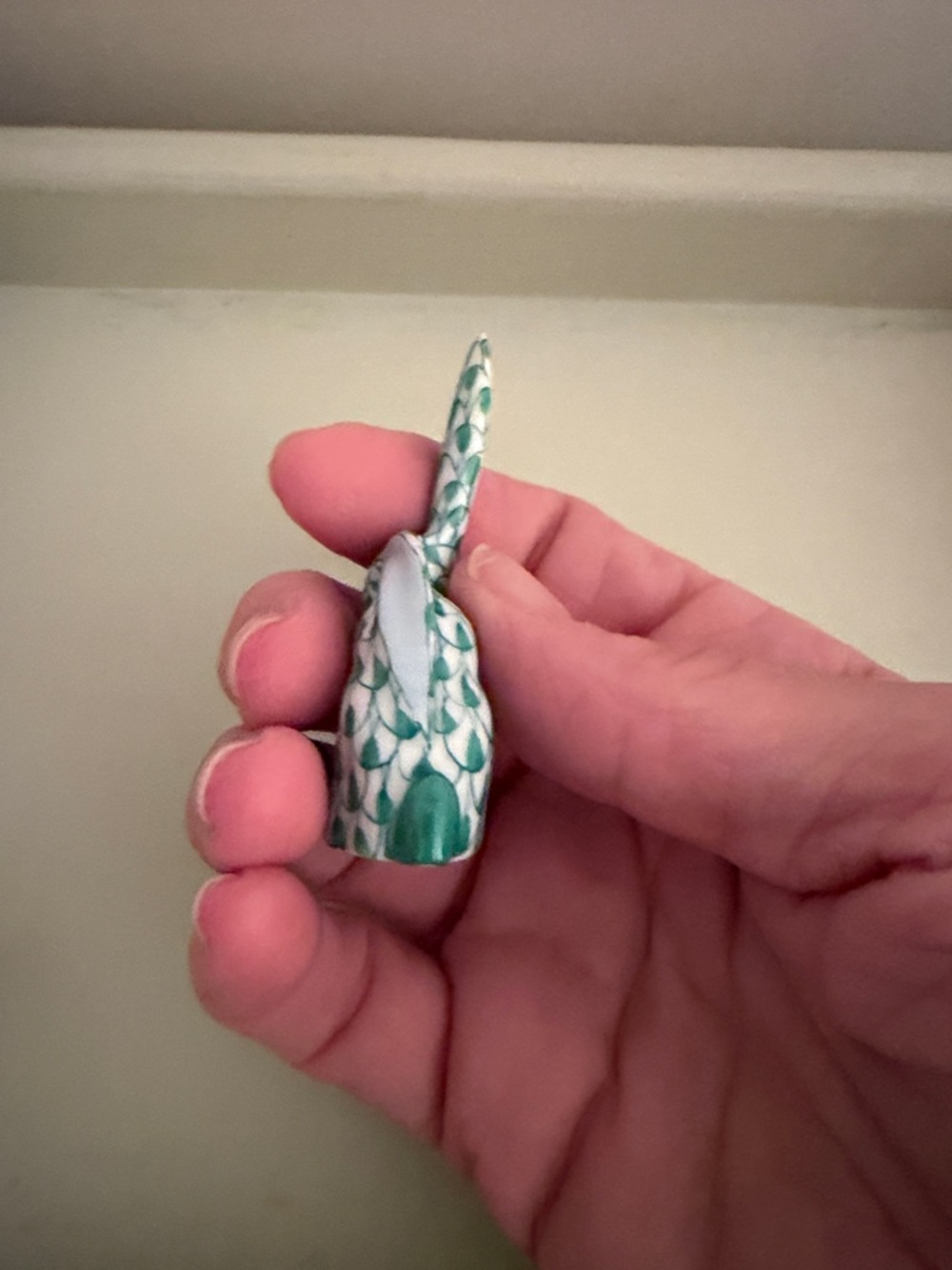 Herend Green Pattern Bunny Figurine - Home Accent - Picture 4 of 5
